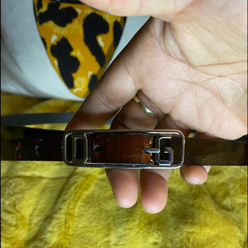 D&G leather skinny belt